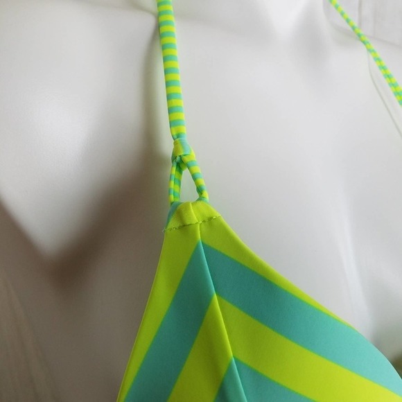InMocean Green Striped Push-up Bra String Bikini - Picture 3 of 7